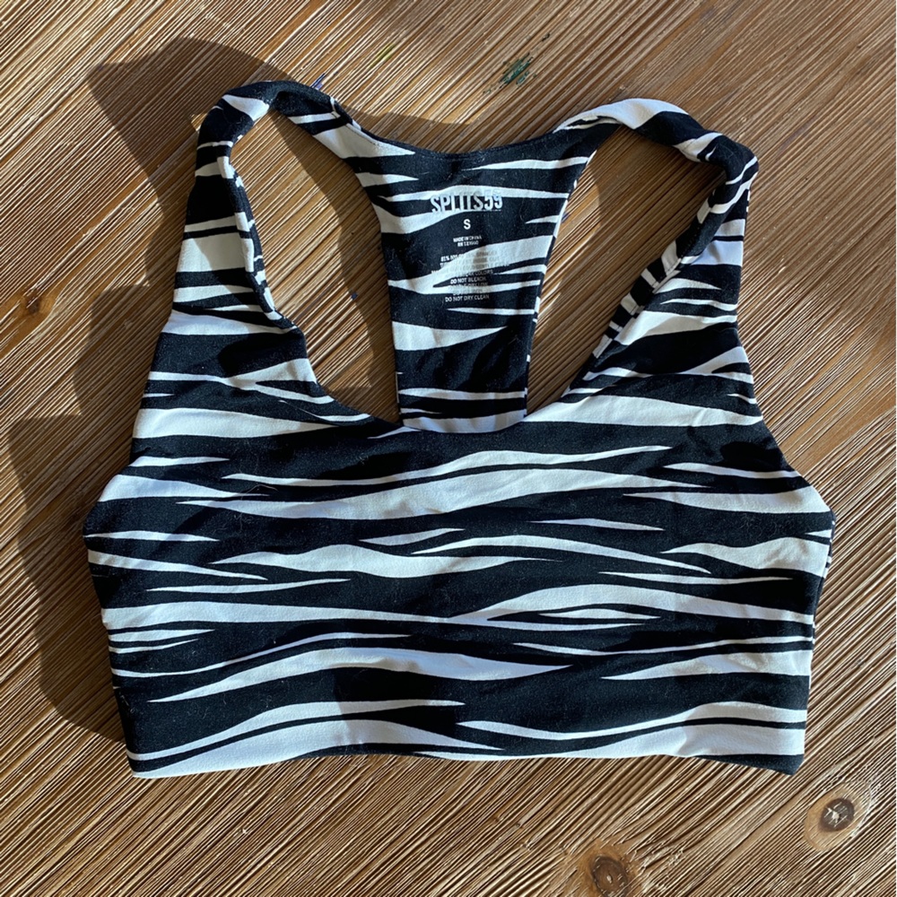 Splits59 Sara Airweight Sports Bra- Zebra
